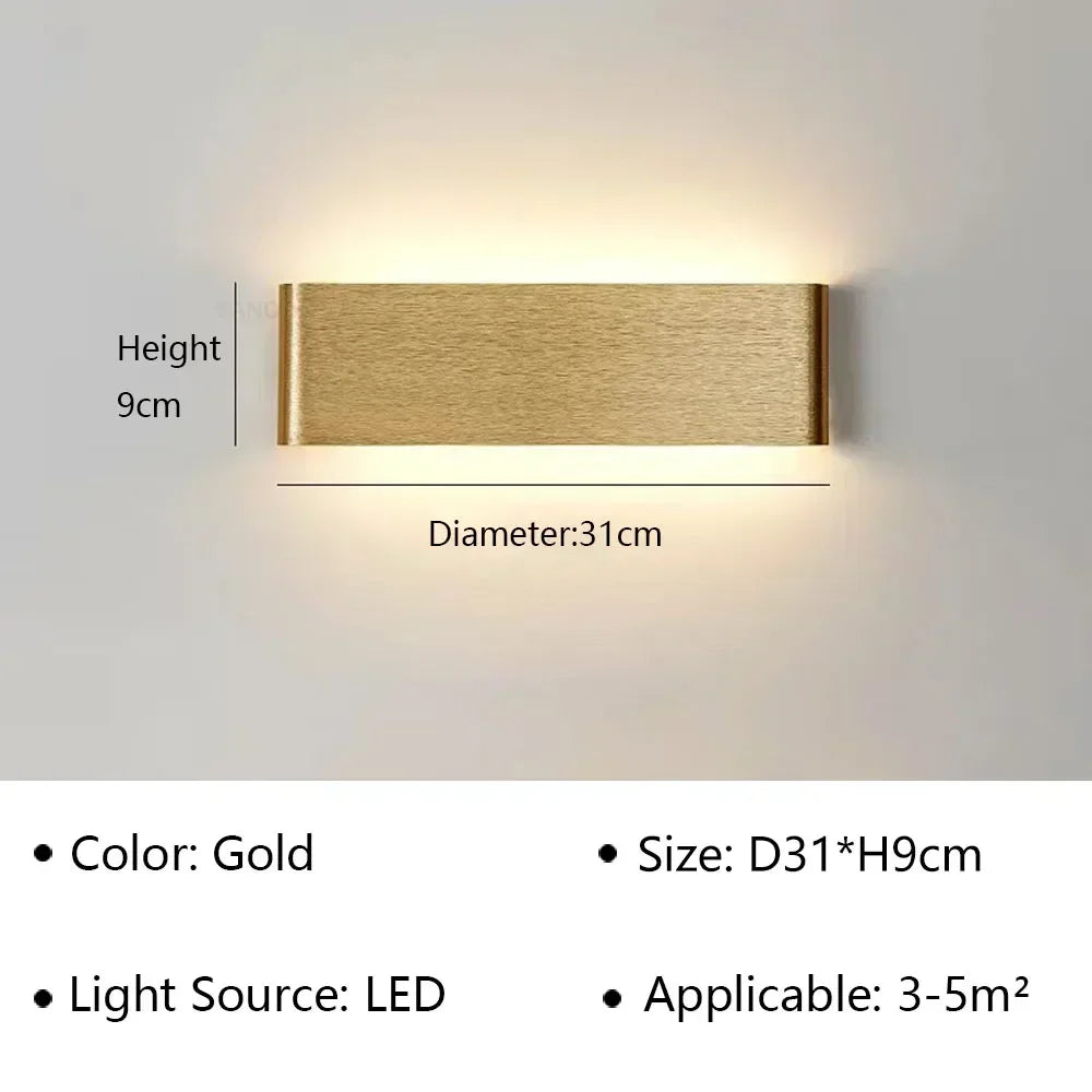 Skanto | LumiEra Moderne LED Vegglampe | Stilrent Design | Varme Hvite Lys for Soverom, Gang & Bad