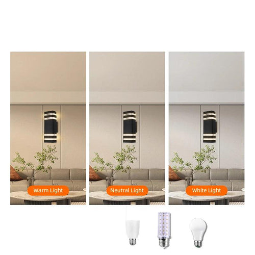 Skanto | LumiBloc LED Utendørs Vegglampe – Moderne IP65 Opp & Ned Design med E27 Sokkel