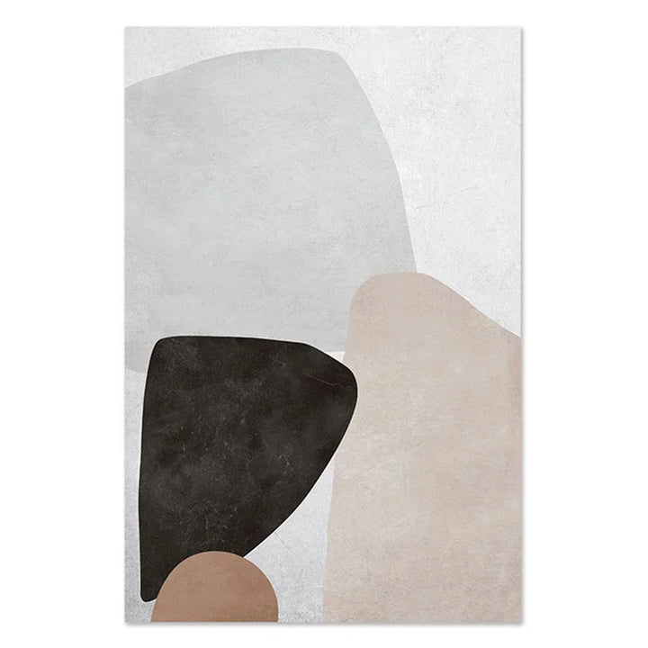 Scandinavian Abstract Gray Pink Granite Wall Art Fine Art Canvas Prints Pictures For Modern Apartment Living Room Bedroom Art Decor | Skanto