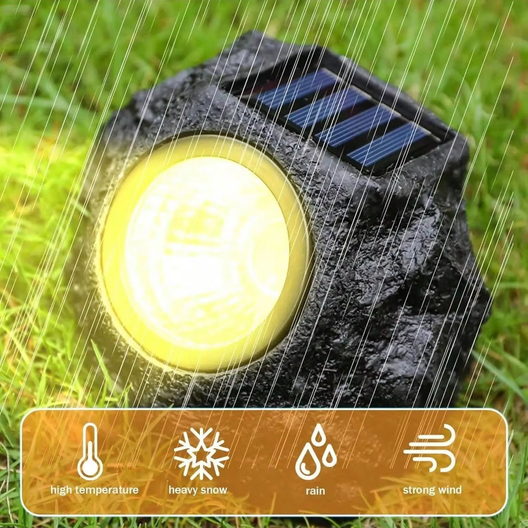 Solarbetriebener LED-Steinstrahler for Gartengestaltung