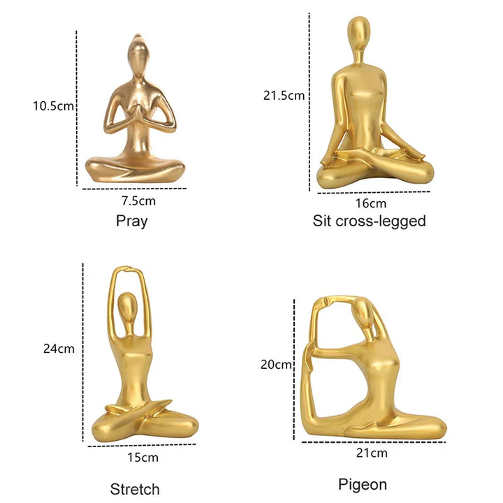 Skanto Interior Hjem Dekorative Figurer Skrivebord Tv Torsjon Dekorasjon Stue Skulptur Harpiks Statuer Hjem Dekor Yoga Jente Håndverk