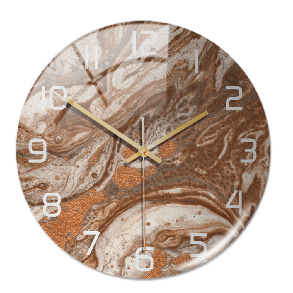Skanto | Stilfull Veggklokke med Marmorstruktur - MarbleTime