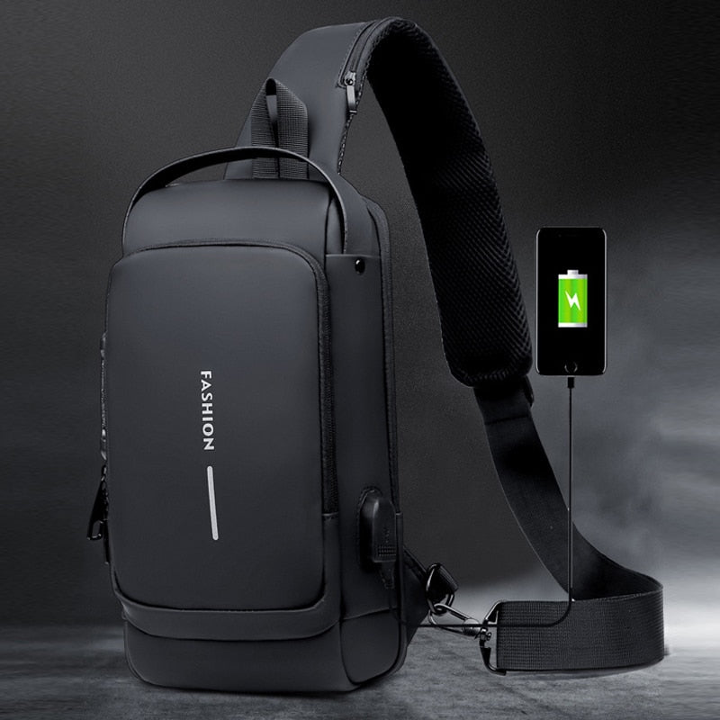 Skanto | Crossbody Lærred Anti-tyveri Vanntett Bag