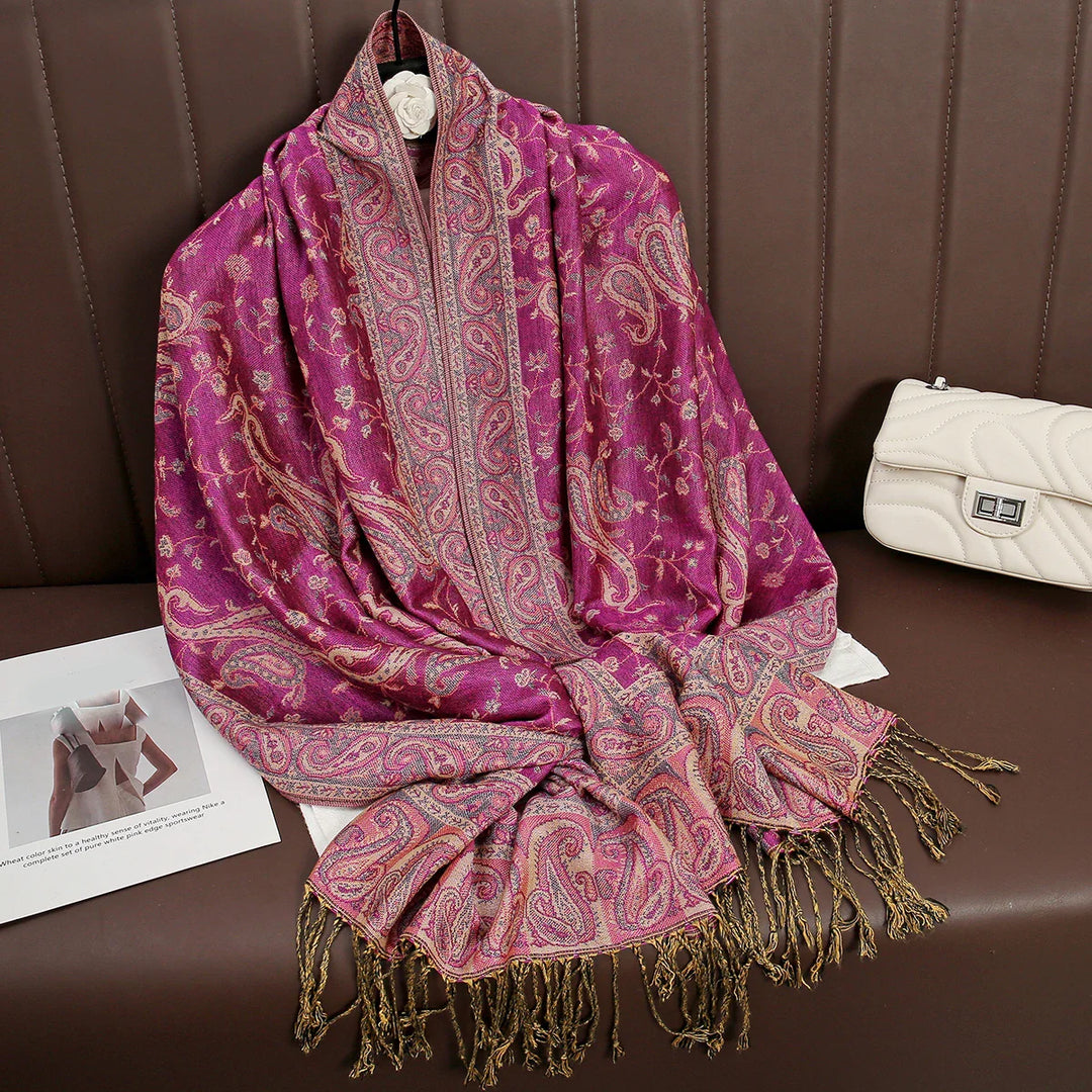 Skanto | Élégancea | Dame skjerf | Cashmere følelse | 70 × 190 cm | Luksus trykk & varm