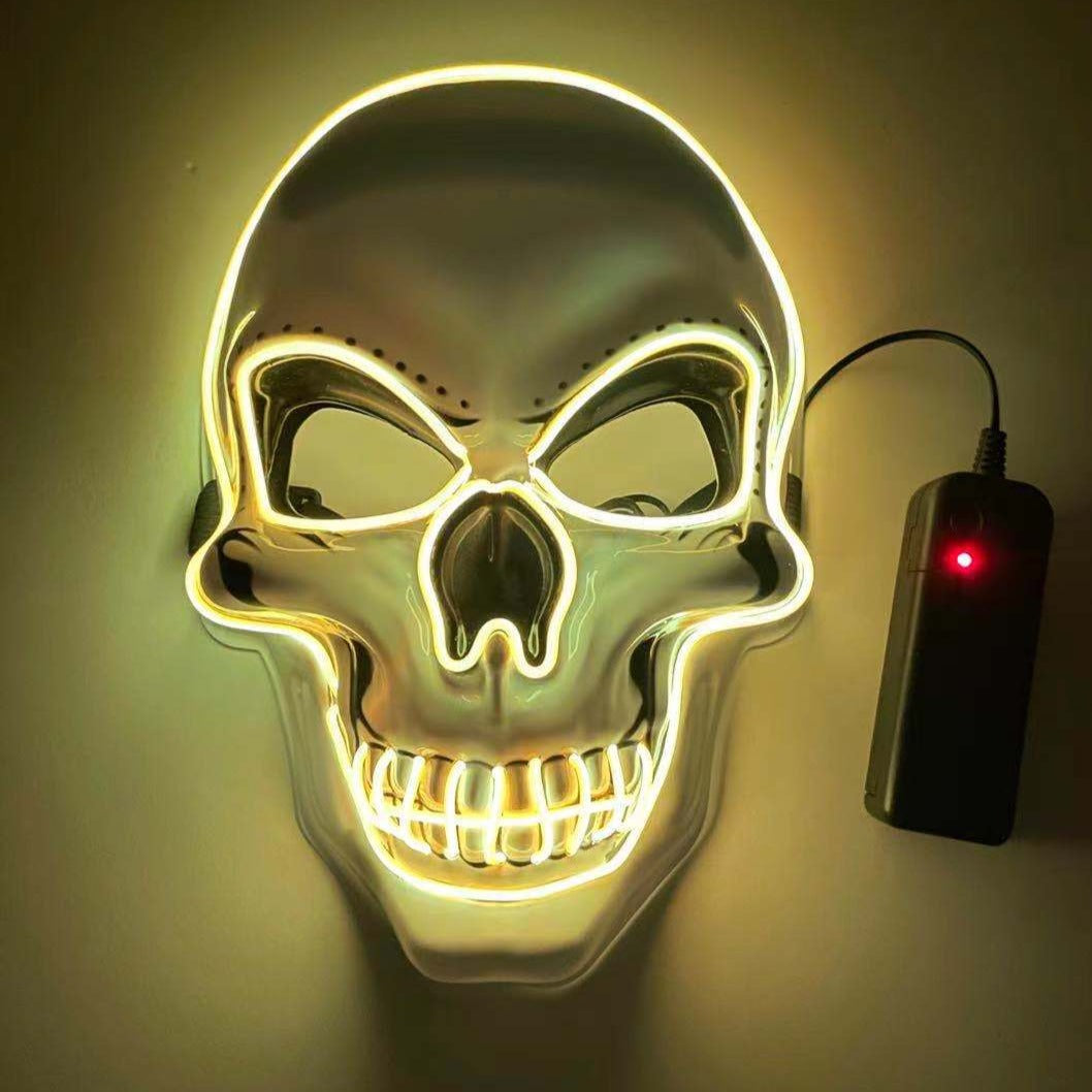 Skanto | Neon LED Skjelett Festmaske