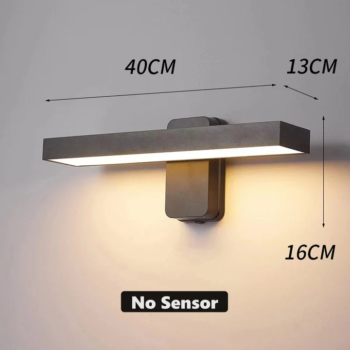 Skanto | LED Utendørs Vegglampe VarioLux | Bevegelsessensor & IP65 | Rotérbar | 30–50 cm