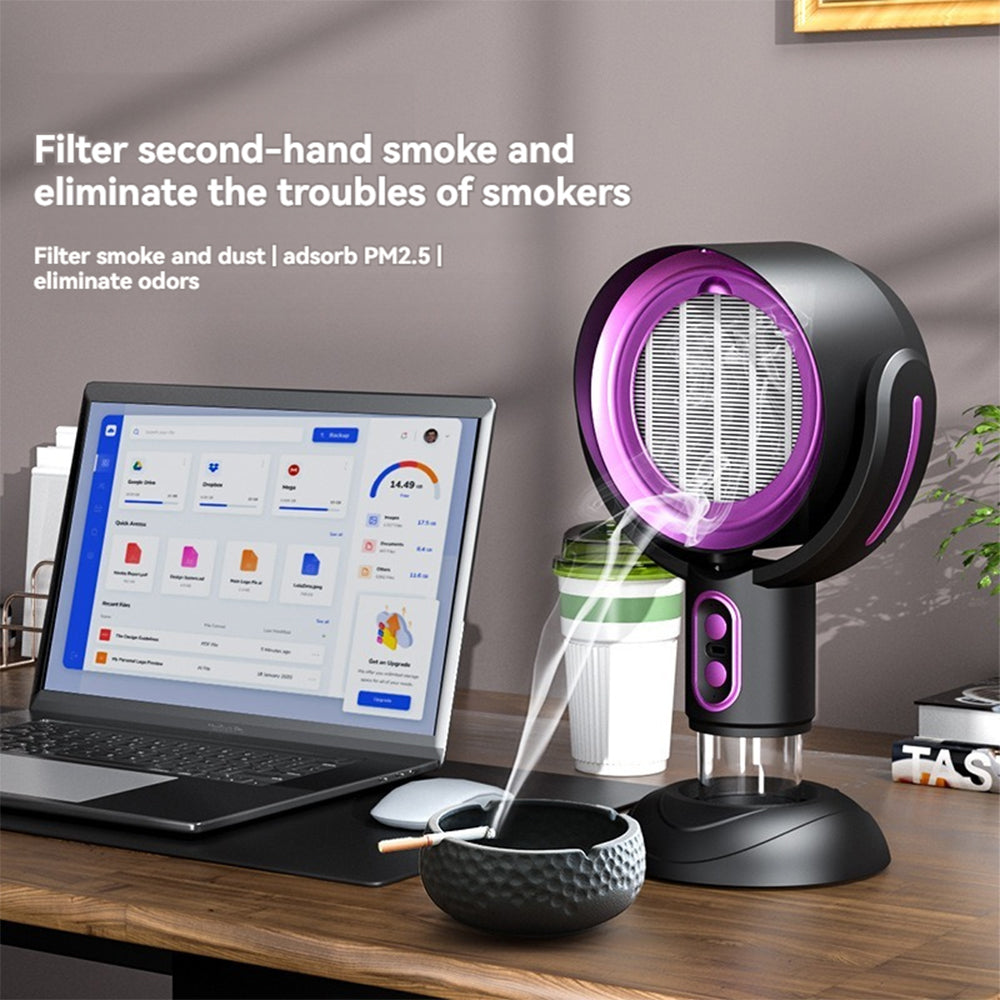 SmokeAway Venti – Tragbarer Luftreiniger-Ventilator med Ionenteknologi og USB-Ladegerät