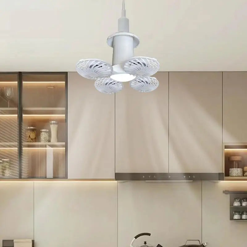 Norvo | Ventolux Solcelle Campinglampe med Vifte | Sammenleggbar & Bærbar | 3 Vindnivåer & LED-belysning | For Telt, Terrase & Utendørs