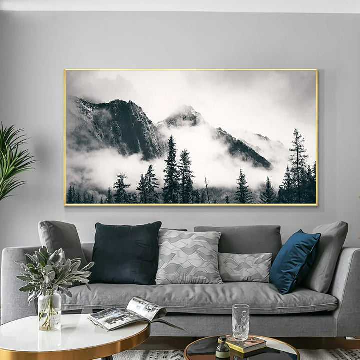 Northern Landscapes Skog Fjell Villmark Wall Art Fine Art Canvas Prints Black White Posters For Living Room Modern Home Office Decor | Skanto