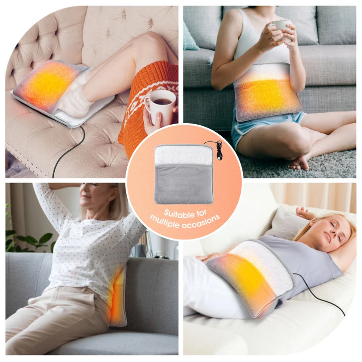 Skanto | WarmStep Elektrisk Fotvarmepad | USB Oppvarmet Fotvarmer | Myk Fleece | Vaskbar & Energisparende