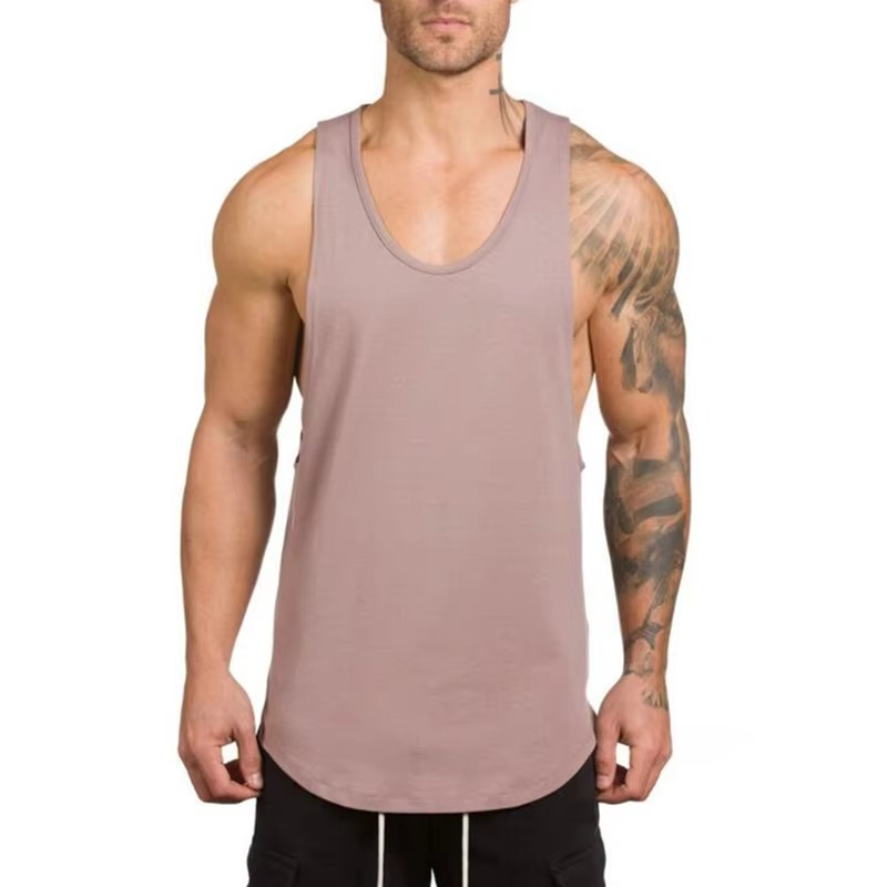 Skanto | Herres Bomull Pustende Ermeløs Trenings Tank Top