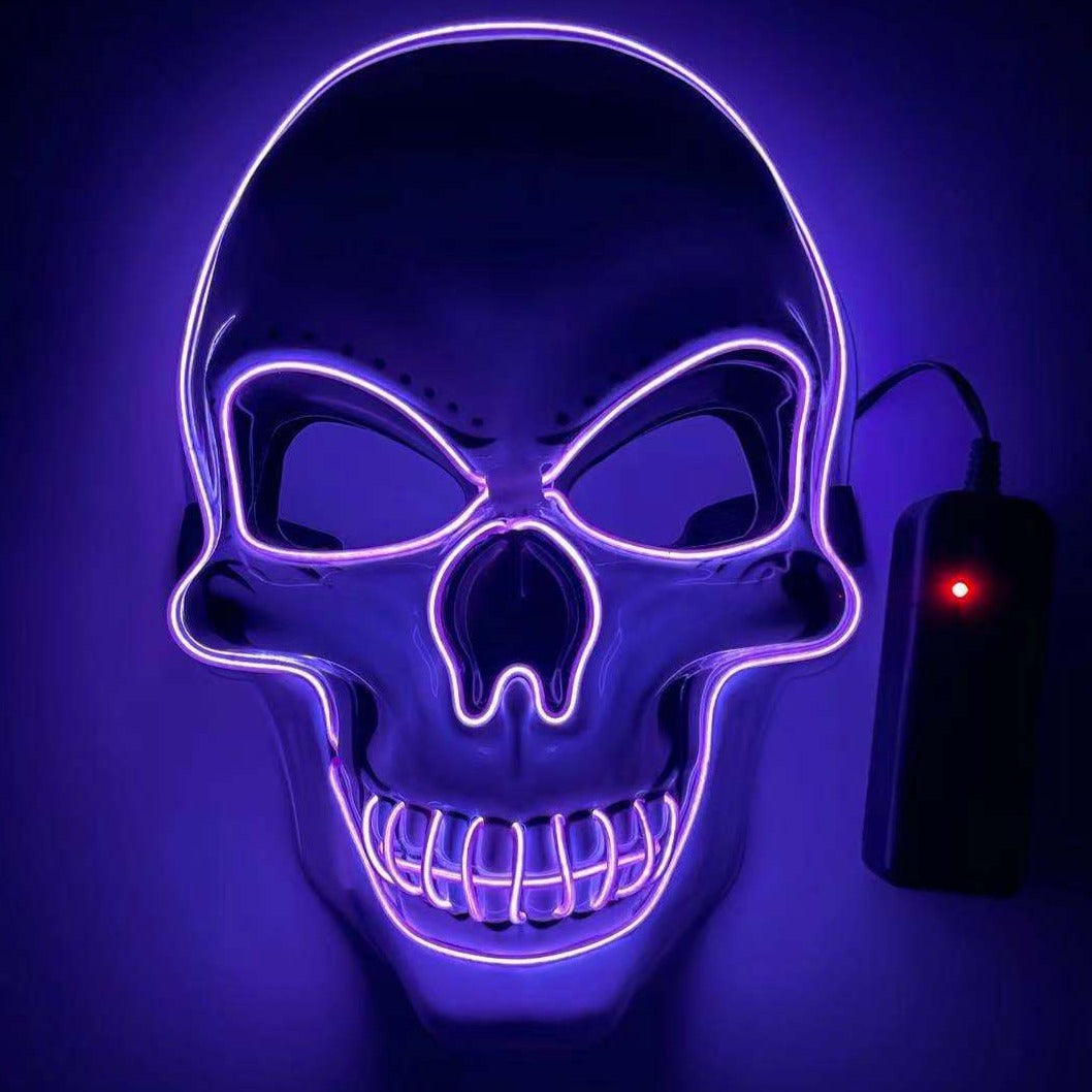 Skanto | Neon LED Skjelett Festmaske