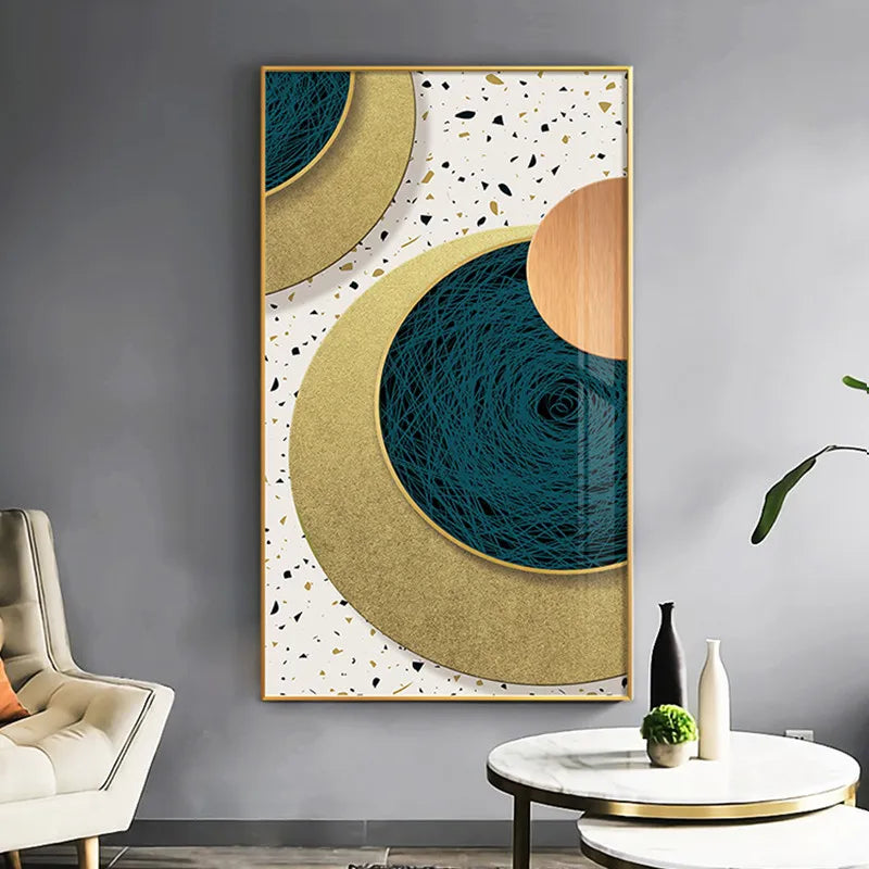 Modern Abstract Geometric Circles Wall Art Fine Art Canvas Prints Pictures for Luxury Living Room Dining Room Hotel Bedroom Home Office Art Decor | Skanto