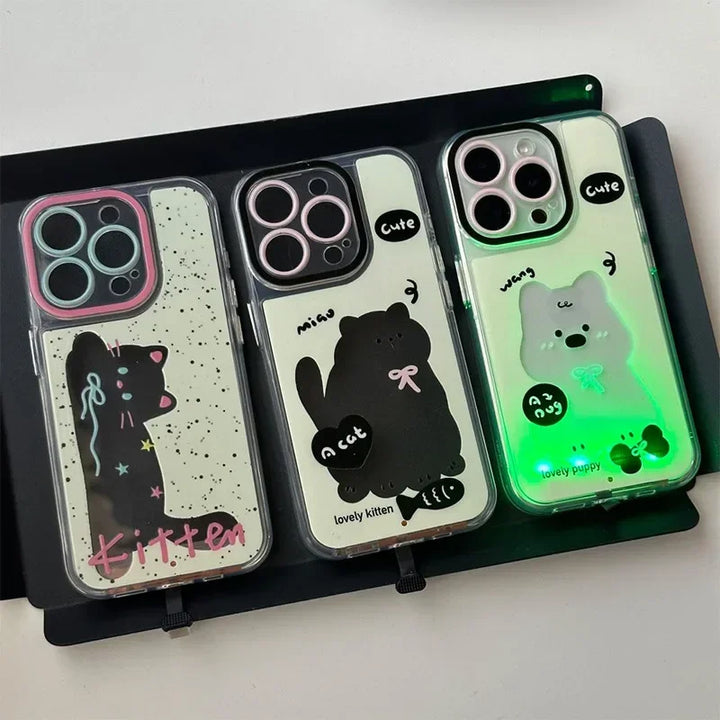 Skanto | Glødende Valp Lysende iPhone-deksel
