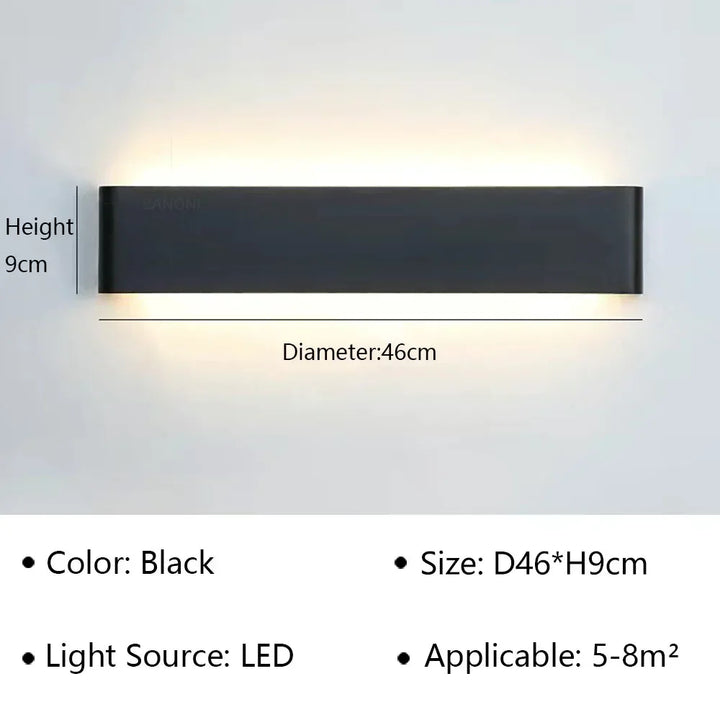 Skanto | LumiEra Moderne LED Vegglampe | Stilrent Design | Varme Hvite Lys for Soverom, Gang & Bad