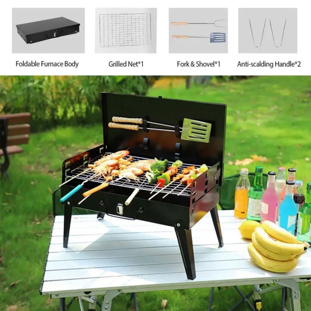 Skanto | Foldbar Stålgrill for Mobil BBQ & Spontan Grillmoro