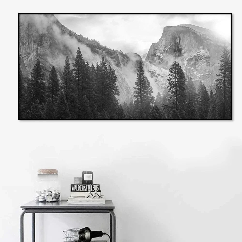 Northern Landscapes Skog Fjell Villmark Wall Art Fine Art Canvas Prints Black White Posters For Living Room Modern Home Office Decor | Skanto