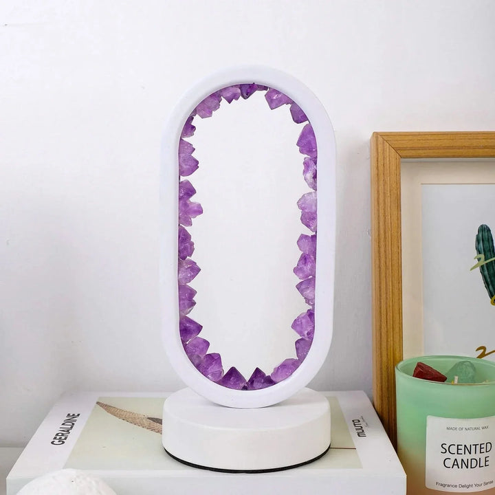 Skanto | Naturlig Ametyst Krystall Lampe for Avslapning