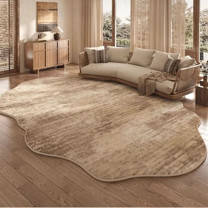 Skanto | Uregelmessig Plysj Vaskbar Teppe for Soverom og Stue