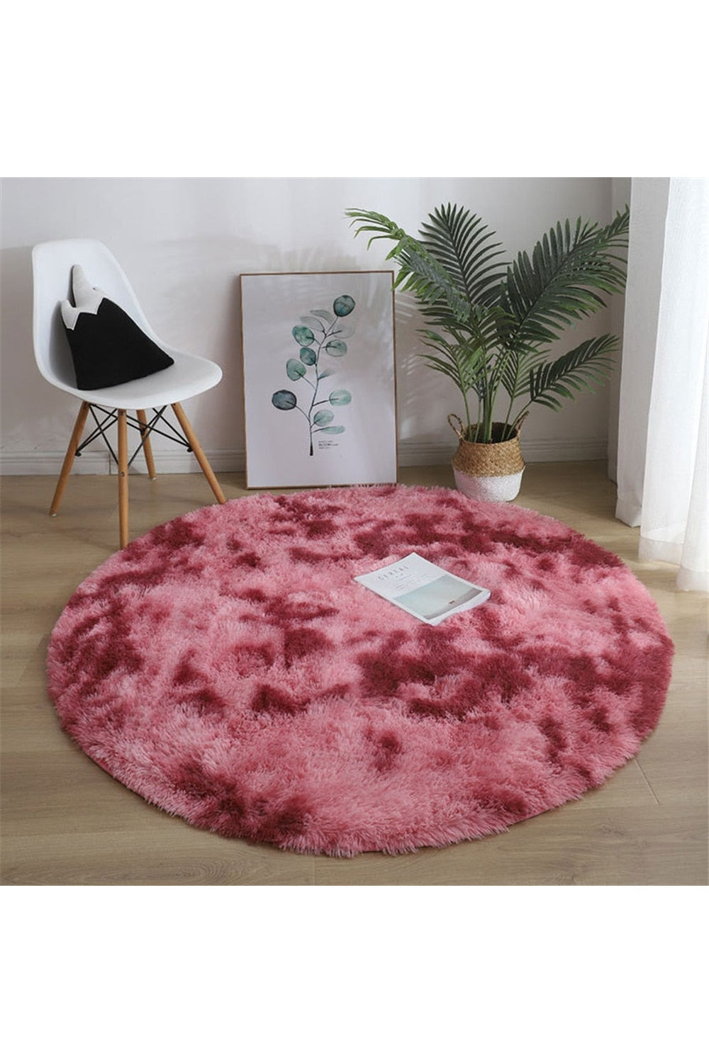 Myk Fluffy Rund Teppe