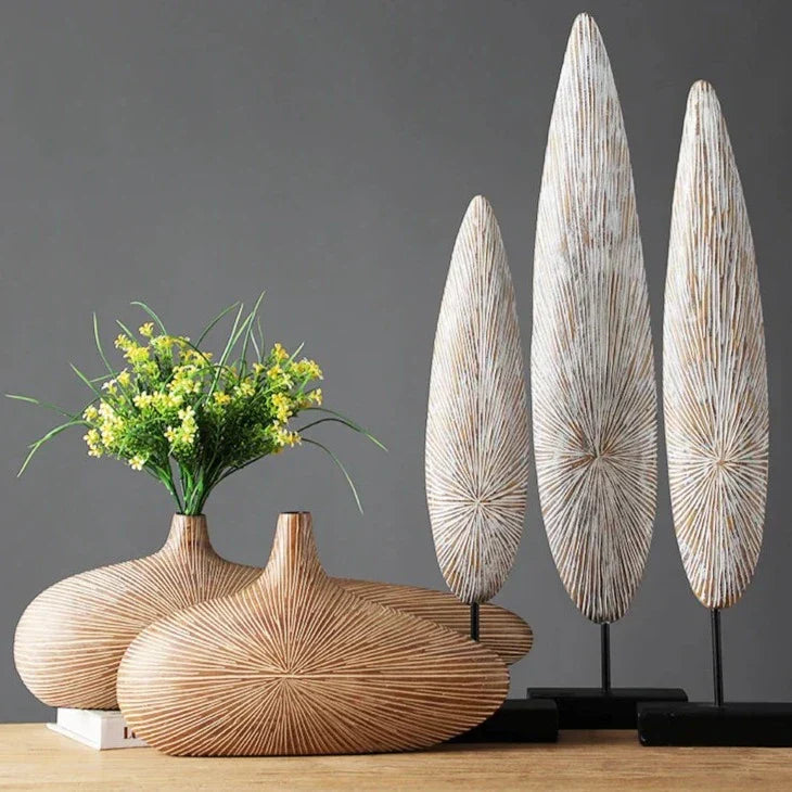 Skanto | ClayAura Sahara Skulpturert Vase | Håndlaget | Moderne Dekor for Hjem | Elegant Design