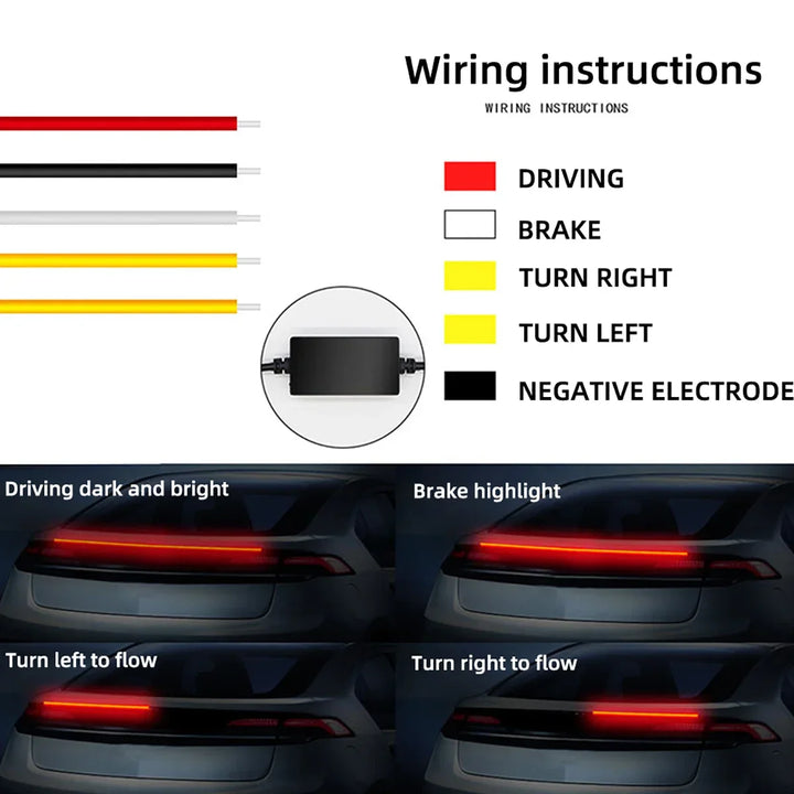 Skanto | Karbonfiber Bil LED Spoiler Lyslist