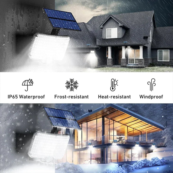 Skanto | Solenergi Utendørs Lampe med Bevegelsessensor – Sikkerhet i Krisen