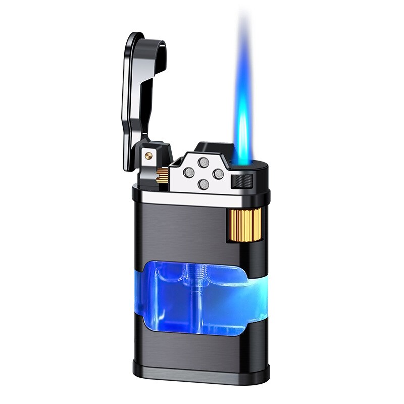 Blå Flamme Metall Vindproof Gass Lighter | Skanto