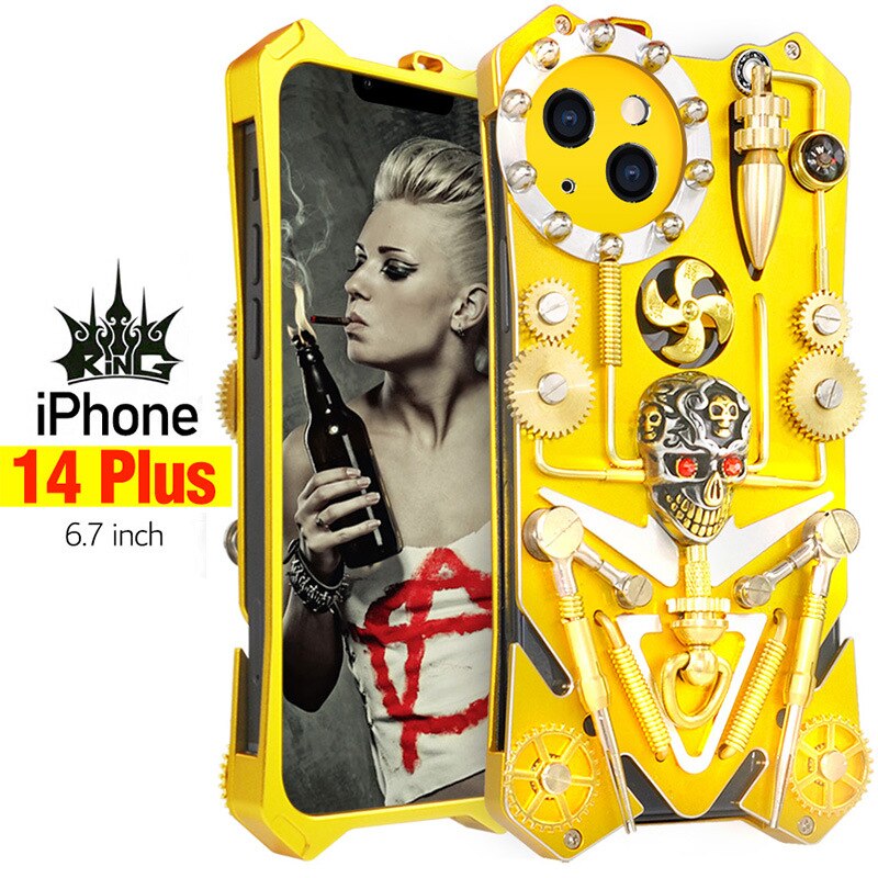 Skanto | Mekanisk Hodeskalle Cyberpunk Stil iPhone Deksel