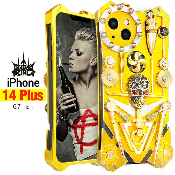 Skanto | Mekanisk Hodeskalle Cyberpunk Stil iPhone Deksel