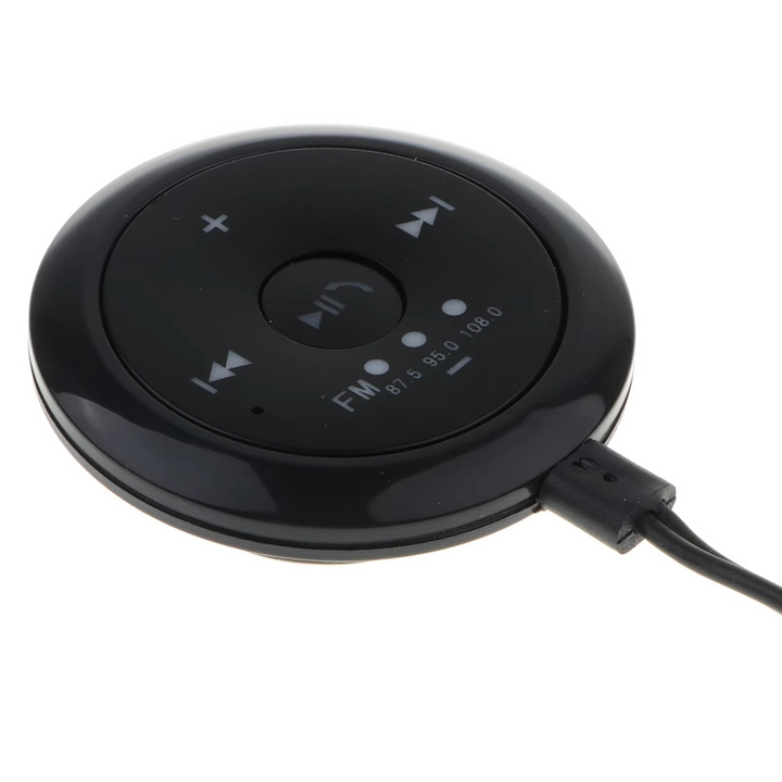 Skanto | 2-i-1 Bluetooth 5.0 Bilspiller med FM-sender, AUX-inngang, 500mAh batteri, 5V inngang, kompatibel med telefoner og nettbrett