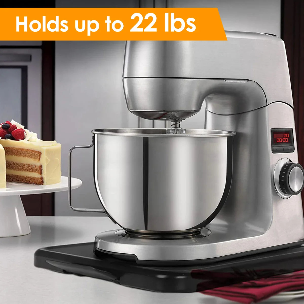 Norvo | Rollova Kjøkkenapparater Glidende Brett | Med Hjul & Antiskli Overflate | Lastkapasitet opptil 10 kg | 41 x 30 x 2 cm