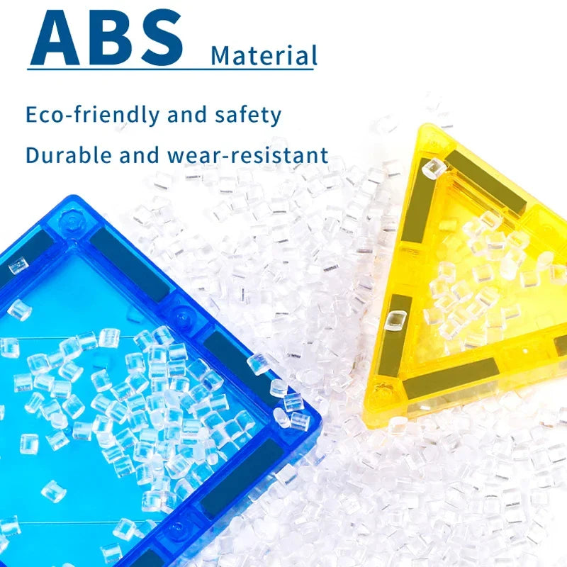 Magnetiske Byggetektilesett - 3D STEM Stableklosser for Barn, Utdanningsmagnetleker for Gutter og Jenter