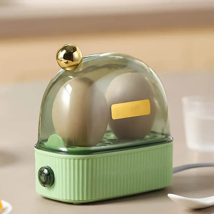 120W 220V Elektrisk Eggekoker & Eggeporsjonerer - Automatisk mini-frokostmaskin for 2 egg, bærbar dampkoker