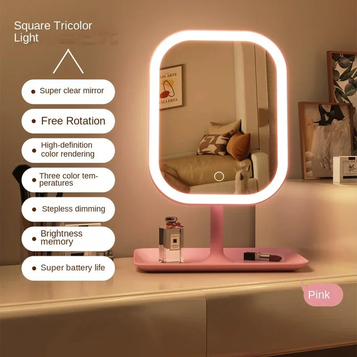 Skanto | LED Smink Speil Lumiéra | 3 Lysfarger | Berøringskontroll | Moderne Design