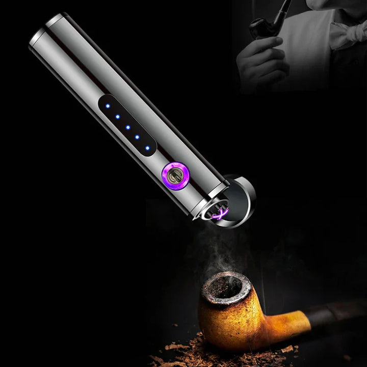 Skanto | Voltrino Sylinder USB-tenner | Dobbelbue-teknologi | Oppladbar & vindbestandig | Edelmetallhus for menn