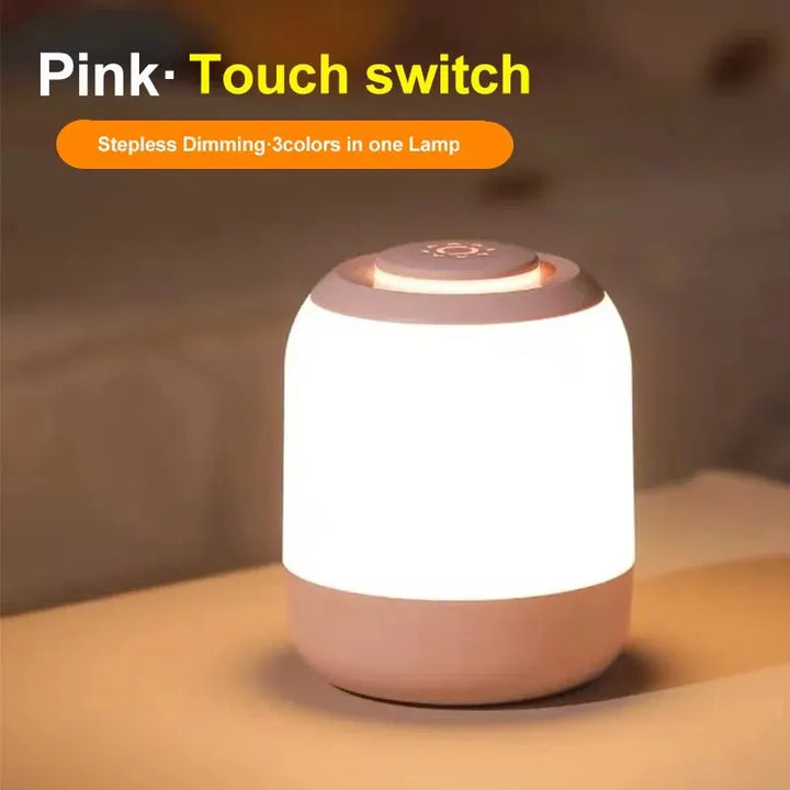 Skanto | LUMINA TOUCH LED Bordlampe | Bærbar & Dimbar | Berøringskontroll | For Soverom & Barnerom