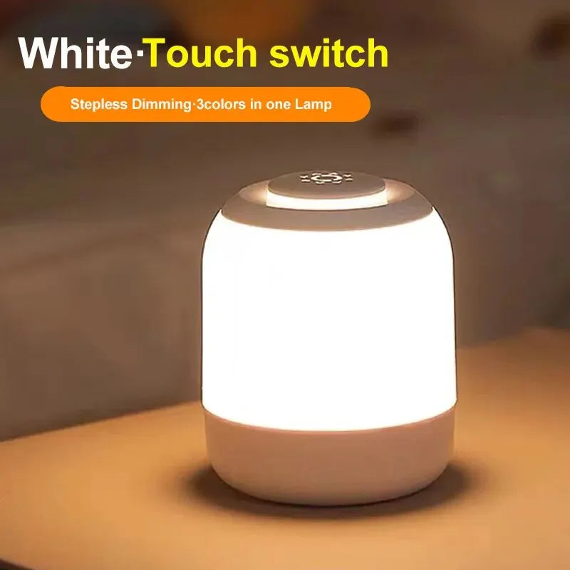 Skanto | LUMINA TOUCH LED bordlampe | Bærbar & Dimmbar | Touch-kontroll | For soverom & barnerom