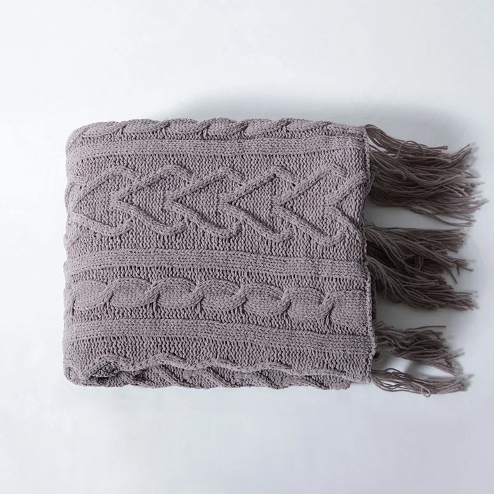 HeartCozy Blanket – Luxe Chenille Blanket with Heart Fringes Skanto