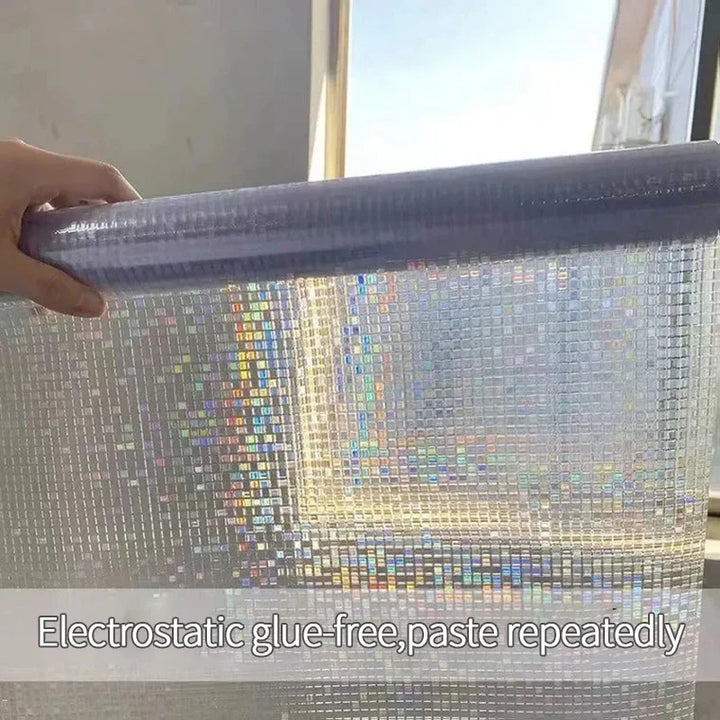 Skanto | 3D Buntglasvindu folie - Dekorativ vinylklistremerke for glassvinduer med statisk feste - Fenetre Buntglasvindu dekor