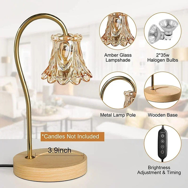 Skanto | Blomformet Varm Publikum Stearinlys Varmer Lampe