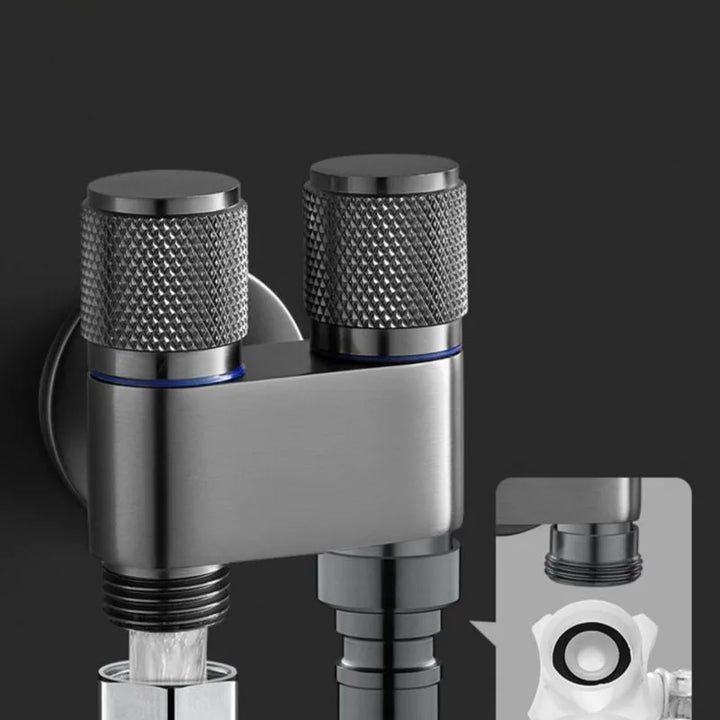 Dual Flow Pro – 2-i-1 Vegghane for toalett og vaskemaskin Skanto