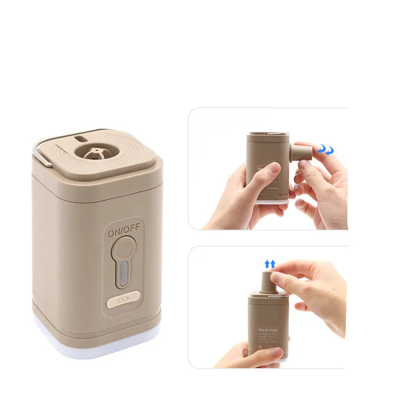 Norvo | Utendørs Luftpumpe AeroBlow Mini | Elektrisk & USB Oppladbar | Bærbar & Trådløs | For Luftmadrasser & Vakuumposer