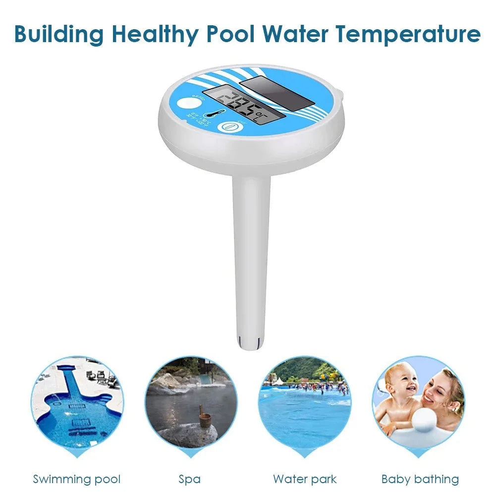 Norvo | THERMAFLOAT Basseng termometer | Flytende vanntemometer for basseng og boblebad | Temperaturvisning 0–50 °C | Ristiff og værbestandig