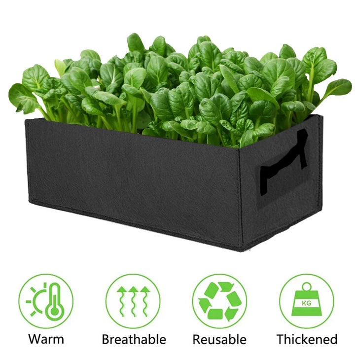 Skanto | Faltbar oppbevaringsboks laget av filt for planter med håndtak