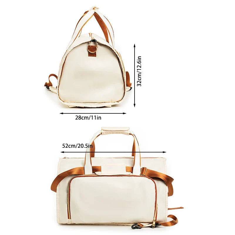 Norvo | Voyatura FlexPack | Sammenleggbar reiseveske med dressrom | 53 L | 3-i-1 ryggsekk, skulderveske & duffelveske