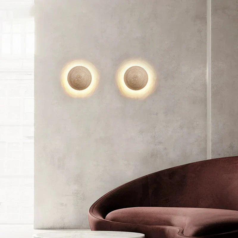 Skanto | MarbleGlow - Halvrund Steinv lampe