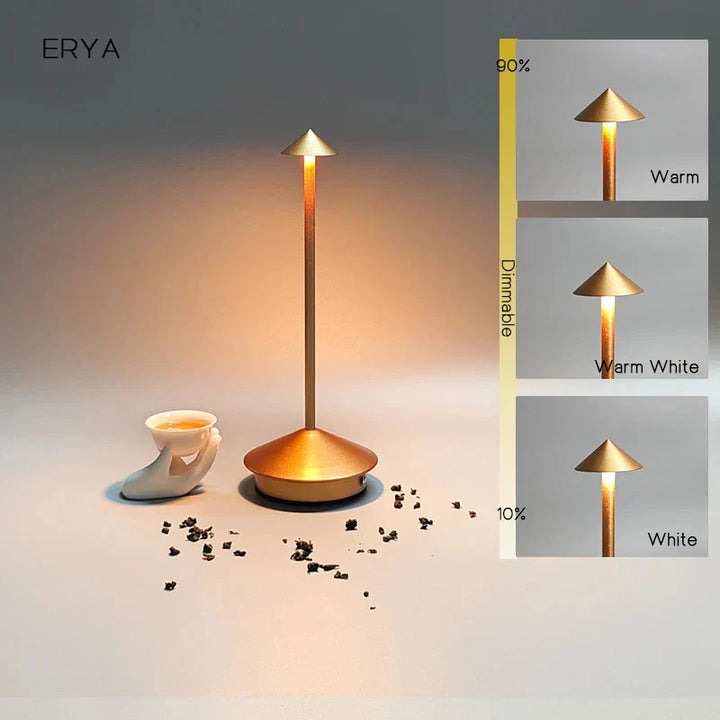 Skanto | Oppladbar Bordlampe Kreativ Spisestue Berøring Led Pina pro Bordlampe Hotell Bar Kaffe Skrivebordslampe Dekorativ Skrivebordslampe
