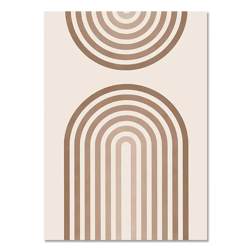 Minimalist Terracotta Sun Abstract Wall Art Fine Art Canvas Print Modern Pictures For Living Room Bedroom Gallery Wall Art Decor | Skanto