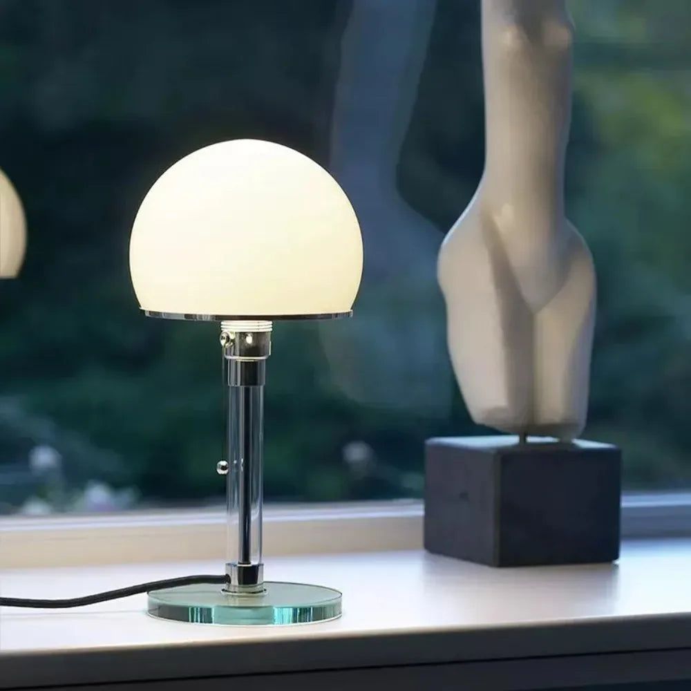 Skanto | Moderne Minimalistisk Glass LED Bordlampe for Hjemmedekorasjon